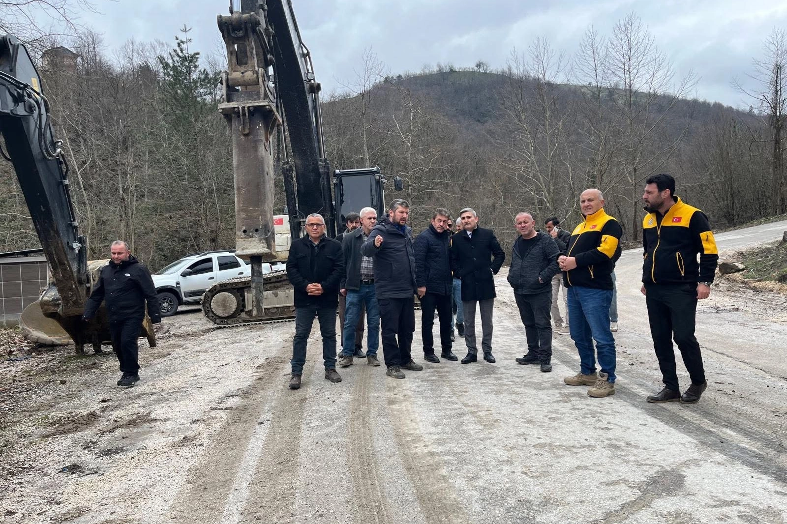 Yığılca Yedig&ouml;ller grup yolunda altyapı &ccedil;alışmaları hız kazandı