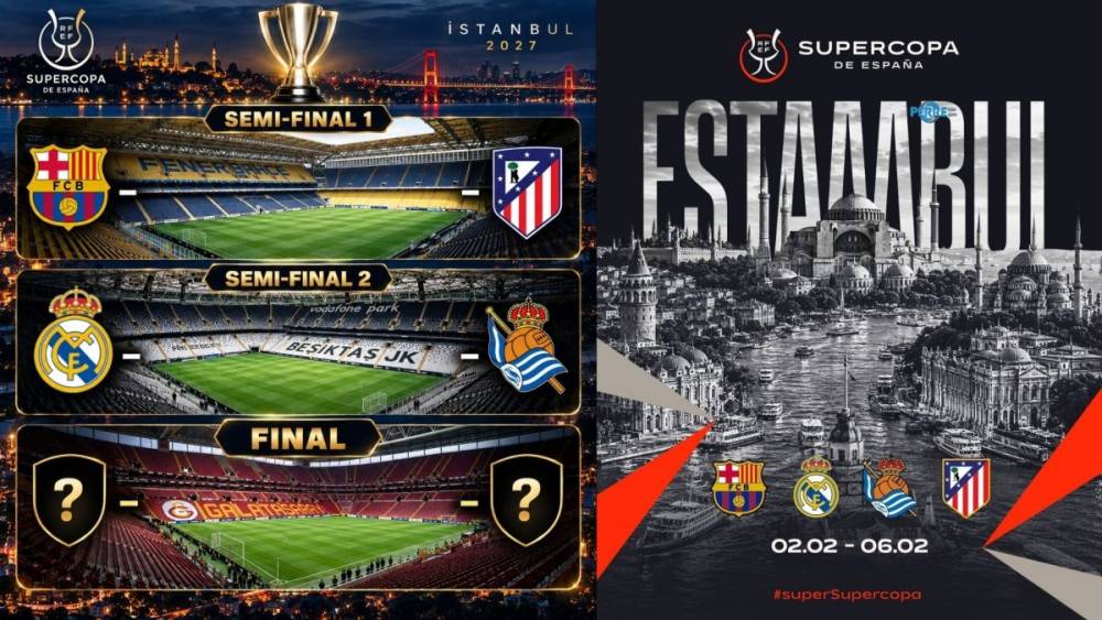İspanya S&uuml;per Kupası İstanbul&rsquo;da: Real Madrid, Barcelona, Atletico Madrid ve Real Sociedad geliyor 